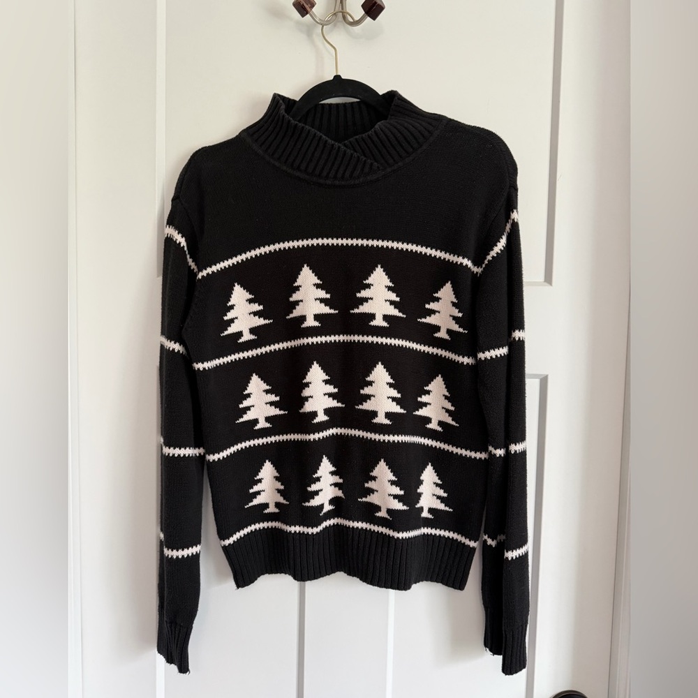 Vintage Talbots Trees Sweater Medium